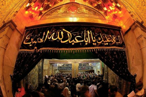 The holy shrine of Imam Hussain in Karbala